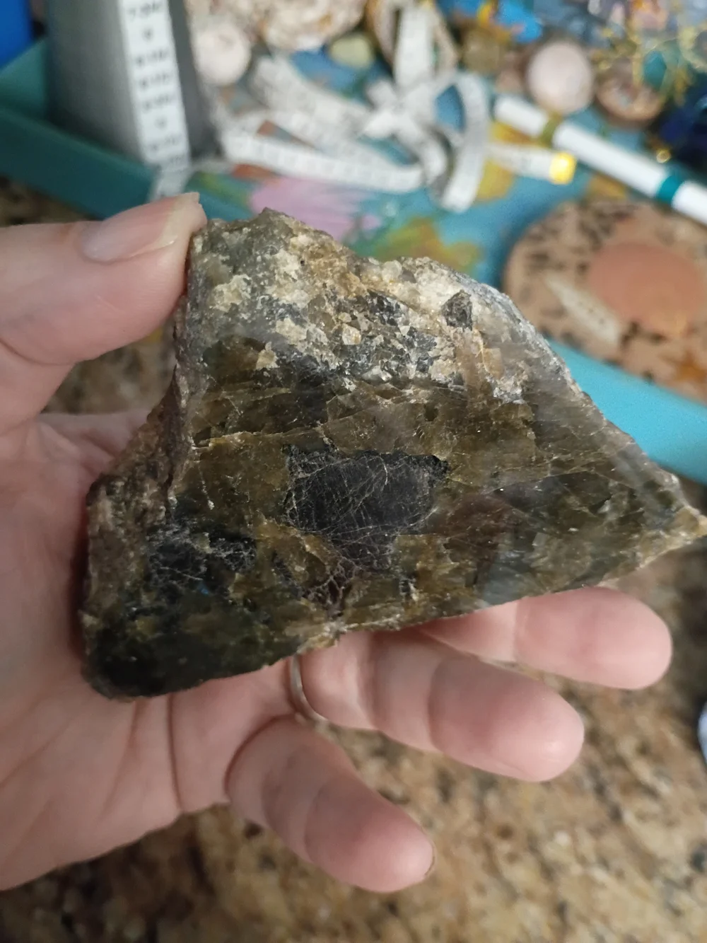 The Northern Lights Slab - Natural Raw Labradorite Freeform Stone